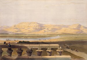 Libyska bergskedjan från Luxortemplet, från Egypten och Nubia, Vol.1